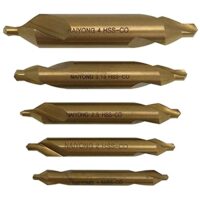 CT5M35 Zentrier-Bit-Satz für Drechselbank, Cobalt-Bohrer mit 60 Grad Schneide, ideal für Stahl und hochharte Metalle, hohe Temperatur- und Verschleißfestigkeit