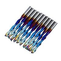 10 Stück Schaftfräser aus Wolframstahl für Holzbearbeitung, Gravur und Schnitzerei