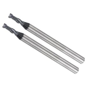 CoCud VHM-Fräser mit quadratischem Schaft, 2,5 mm x 8 mm Schneiden, 4 mm Schaft, AlTiN-beschichtetes P05-Karbid, CNC-Fräser-Bits für Edelstahl