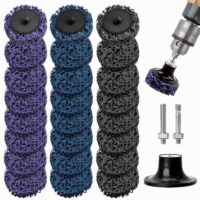 Schleifscheiben für Bohrmaschine, 18 Stück Grobreinigungsscheibe, Set 2 Zoll