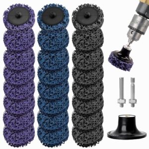 Schleifscheiben für Bohrmaschine, 18 Stück Grobreinigungsscheibe, Set 2 Zoll
