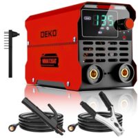 DEKO Elektrodenschweißgerät 135A 220V, 2-in-1 Mini Schweissgerät MMA/Lift TIG, ARC Schweißer, Inverter IGBT, Hot Start, Anti-Stick, LED-Anzeige, Schweißmaschine, Kompakt und Tragbar