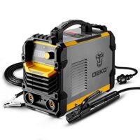 Hochwertiger Lichtbogenschweißer zum Schweißen von Metallwerkstoffen mit fortschrittlicher IGBT-Wechselrichtertechnologie und Sicherheitsfunktionen wie Überstromschutz und Überlastschutz.