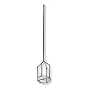 Korbrührer 100mm mit Ring und 6-Kant-Aufnahme für Bohrmaschine oder Akku-Schrauber, Länge 50cm, Mörtelrührer, Kleberrührer, Mörtelmischer