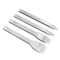 DIY Leder Locher Kits mit Schnellarbeitsstahl Locher Werkzeug, 3mm 1/2/4/6 Prong Kohlenstoffstahl (3MM) - professionelles Stanzen-Kit für Freiberufler und Hobbyschneider