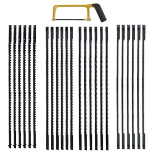 24 Stück Dekupiersägeblätter, Dekupiersägeblätter Rund Mit Stift, 127mm Zähne Kohlenstoffstahl Dekupiersäge Sägeblätter 10/15/18/24, Laubsägeblätter Für Die Holzbearbeitung
