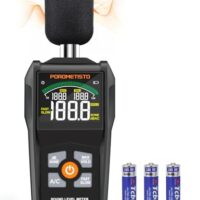Digitaler Schallpegelmesser, Dezibelmessgerät für Zuhause, Fabrik, laute Nachbarn - 30–130 dB SPL-Messgerät mit A/C-Gewichtung, Datenspeicherung und MAX/MIN-Wert