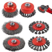6 Stück Drahtbürste Winkelschleifer, Durchmesser 115mm und 125mm Gewinde Drahtbürsten-Set,für M14 Modelle Winkelschleifer Zubehör, Geeignet zum Schleifen, Entgraten und Rostentfernung