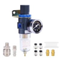 Druckluft Wasserabscheider, Druckminderer für Kompressor mit 1/4-Zoll Filter und Schnellkupplung