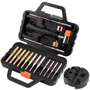 Durchschlag Werkzeug Kit mit Bankblock Splinttreiber Set, umfangreiches Tool für Profis und Hobbyisten, hochwertige Materialien aus Stahl und Messing, vielseitiges Kit für verschiedene Berufsgruppen