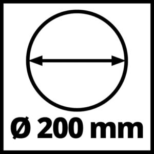 Original Einhell Erdbohrer Ø 200 mm, Bohrerlänge 80 cm, für Akku-Erdbohrer GP-EA 18/150 Li BL