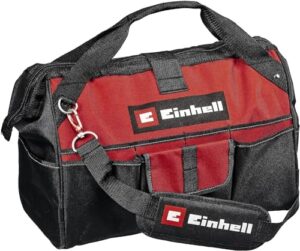 Praktische Werkzeugtasche von Einhell, langlebig mit verstärktem Boden und Tragegurt
