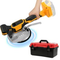 Elektrische Fliesenleger Maschine mit Saugnapf und 6 Gang-einstellung, kompatibel mit Dewalt Max Akku 20V, für effizientes Arbeiten bei der Verlegung von Fliesen und Wandfliesen.
