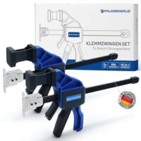Einhandzwinge Set 2 Stück für Bosch Führungsschiene - Zum Spannen, Dehnen, Fixieren mit einer Hand - Klemmzwinge für Bosch Führungsschiene - Spannzwinge Zwingen Einhandzwingen