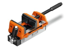 Fein Magnetschraubstock mit Backenbreite von 100 mm, VersaMAG Schraubstock Set für Werkstatt, Permanentmagnet mit Spannvorrichtung und Werkbankzwinge