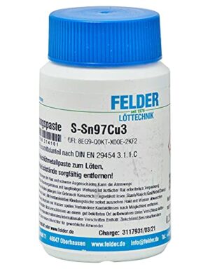 Hochwertige Verzinnungspaste von Felder Löttechnik, 250 Gramm Inhalt