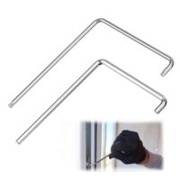 Hochwertiges Fenster Einstellwerkzeug aus Stahl mit 4-mm-Innensechskant und Torx TX15-Schlüssel für präzise und zuverlässige Einstellung von Fenstern und Balkontüren.
