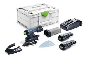 Festool Akku-Deltaschleifer DTSC 400 3,0 I-Plus mit Akkupack BP 18 Li 3,0, Schnellladegerät und Schleifschuh