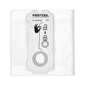 Festool SELFCLEAN Filtersack SC-FIS-CT MINI/MIDI-2/5/CT15, optimaler Filtersack für CT-MINI und CT-MIDI-Staubsauger, maximale Füllmenge 15 Liter, ideal für kleine bis mittelgroße Räume