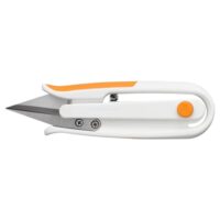 Fiskars Softgrip Fadenschere, Fadentrennschere für Rechts- und Linkshänder*innen, Länge: 12,7 cm, Rostfreie Stahl-Klingen/Kunststoff-Griffe, Weiß