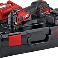 Flex Akku-Multitool MT 18.0-EC, Transportkoffer, zwei Akkus 5,0 Ah, Ladegerät und Arbeitslicht, multifunktionswerkzeug für Holz-, Metall- und Kunststoffbearbeitung