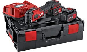 Flex Akku-Multitool MT 18.0-EC, Transportkoffer, zwei Akkus 5,0 Ah, Ladegerät und Arbeitslicht, multifunktionswerkzeug für Holz-, Metall- und Kunststoffbearbeitung