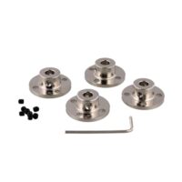 Funduino-Flanschkupplung Wellenverbinder Set 4x M3 Gewinde, Edelstahl & Aluminium, verschiedene Größen (3 mm Innendurchmesser)