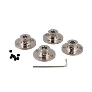 Funduino-Flanschkupplung Wellenverbinder Set 4x M3 Gewinde, Edelstahl & Aluminium, verschiedene Größen (3 mm Innendurchmesser)