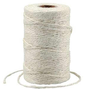 Beige Juteschnur für Basteln, 3-Lagig Bastelschnur, Jute Dekokordel für DIY Kunstgewerbe Gartenarbeit