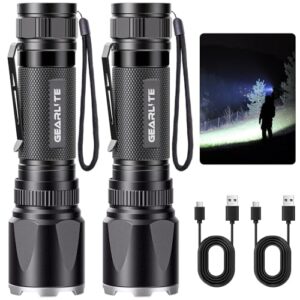 Superhelle Zoombare Taschenlampe mit 3 Lichtmodi und langer Betriebsdauer, IP65 wasserdicht für Camping, Angeln, Outdoor und Notfälle