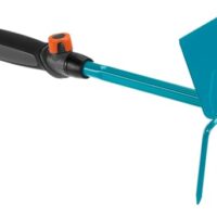Doppelhacke für Bodenlockerung und -jäten mit ergonomischem Griff, 6,5 cm Arbeitsbreite