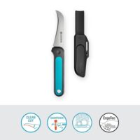 Gardena Erntemesser VeggieCut, Edelstahl Messer zum Ernten, Putzen und Schälen von Gemüse, rutschfester Griff, spülmaschinengeeignet