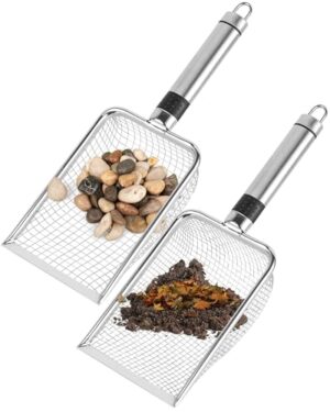 Gartensieb-Set mit 2 Stücken, ideal für die Gartenarbeit, Sand, Steine, Erde und Kompost