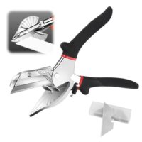 Gehrungsschere, Winkelschere mit 2 Ersatzklingen für präzises Schneiden von Holz, Kunststoff und PVC