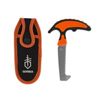 Robuste und zuverlässige Knochensäge mit Scheide von Gerber, ideal für Jagd oder privaten Gebrauch, ergonomische Form, rutschfester Griff, leicht und handlich