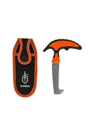 Robuste und zuverlässige Knochensäge mit Scheide von Gerber, ideal für Jagd oder privaten Gebrauch, ergonomische Form, rutschfester Griff, leicht und handlich