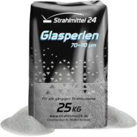 25 KG Glasperlen Strahlmaster Strahlmittel 70-110 µm Strahlgut Glasperlen Sandstrahlen Microglasperlen