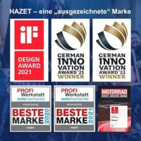 HAZET Doppel-Maulschlüssel 450N-4X5 verchromt, Schlüsselweite: 4 x 5 mm | Maulstellung: 15° | Schaft mit extra stabilem HAZET Doppel-T-Profil | Made in Germany
