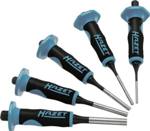 HAZET Splinttreiber-Satz 751HS/5, 5-teiliges Set mit 3, 4, 5, 6 und 8 mm, passend zum Ein- oder Austreiben von Splinten und anderen Verbindungselementen