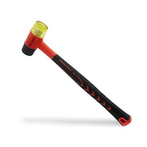 Hochwertiger Gummihammer mit zwei Gummiköpfen und Gummistiel, ideal für Leder, Holz, Schmuck und Kunststoff.