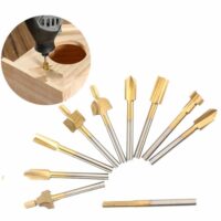 10 Stück HSS Fräser Set für Heimwerker und Holzarbeiten, hohe Härte Rotary Holzschnitzerei Fräser Set mit 1/8-Zoll-Schaft, Mehrzweck Fräser Set