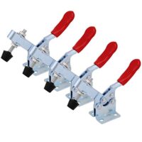 4 Stück Handwerkzeug-Knebelklemme, horizontale Schnellspanner von EVTSCAN, robust und stabil, ideal für präzise Arbeiten in engen Arbeitsbereichen, ergonomischer Griff in auffälliger Farbe, verzinkte Beschichtung gegen Korrosion