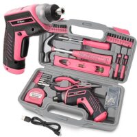 Das 35-teilige Hi-Spec Werkzeugset in einem praktischen Koffer mit wiederaufladbarem USB-Akkuschrauber und verschiedenen Werkzeugen für Reparaturen und Wartungen.