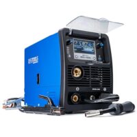 Hochwertiges 5-in-1 MIG MAG Schweißgerät mit digitaler Anzeige und Inverter, 250 Ampere, verschiedene Schweißarten wie MIG MAG, Fülldrahtschweißen und MMA E-Hand