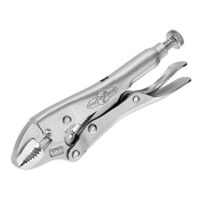 Hochwertige Gripzange mit gebogener Backe und 29 mm Spannweite, Drahtschneider und Verstellschraube