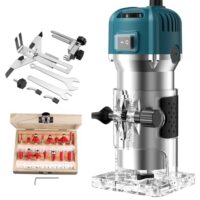 Elektrische Holzfräse mit Kantenfräse und variabler Geschwindigkeit, ideal für Holzbearbeitung