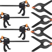 Schnellgriffklemmen Set, 4-Pcs 4-Zoll Schnellspannklemme und 4-Pcs Federklemmen für Holz, robust und langlebig