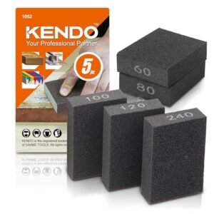 Vielseitiges Schleifschwamm-Set für Holz, Metall, Gips und Stein - 5-teilig - verschiedene Körnungen - leicht zu handhaben und wiederverwendbar.