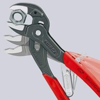 KNIPEX SmartGrip Wasserpumpenzange mit automatischer Einstellung, graue Kunststoff-Hüllen, 250 mm Länge