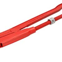 Eckrohrzange mit 45 Grad Winkel, aus Chrom-Vanadium Stahl, max. Rohrdurchmesser 2 Zoll (80 mm), ideal für Wasserrohrarbeiten und Pumptätigkeit.